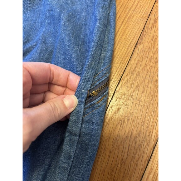 Vintage 70s miss h.i.s His Wide Leg Jeans Zipper Front High Rise Denim 28 X 35 - Picture 12 of 12